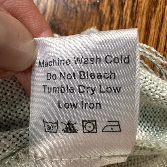 Tuckernuck Jardin Floral Fringe Tunic Top Woven Pastel 3/4 Sleeve Cottage core M - Picture 6 of 9